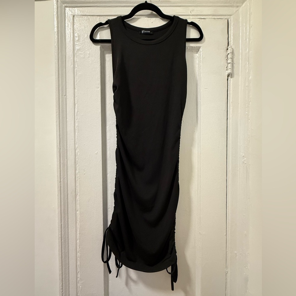 BTFBM Ribbed Sleeveless Mini Dress with Tie Sides
